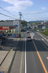 歩道橋の上から