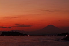 稲村ガ崎からの富士山Ⅰ