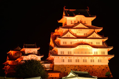 オレンジ色の姫路城 3