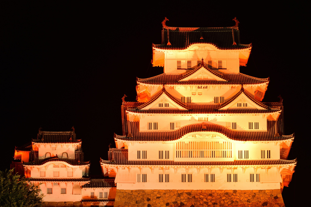 オレンジ色の姫路城 5