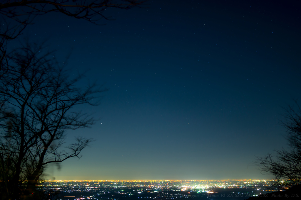 関東平野の夜景