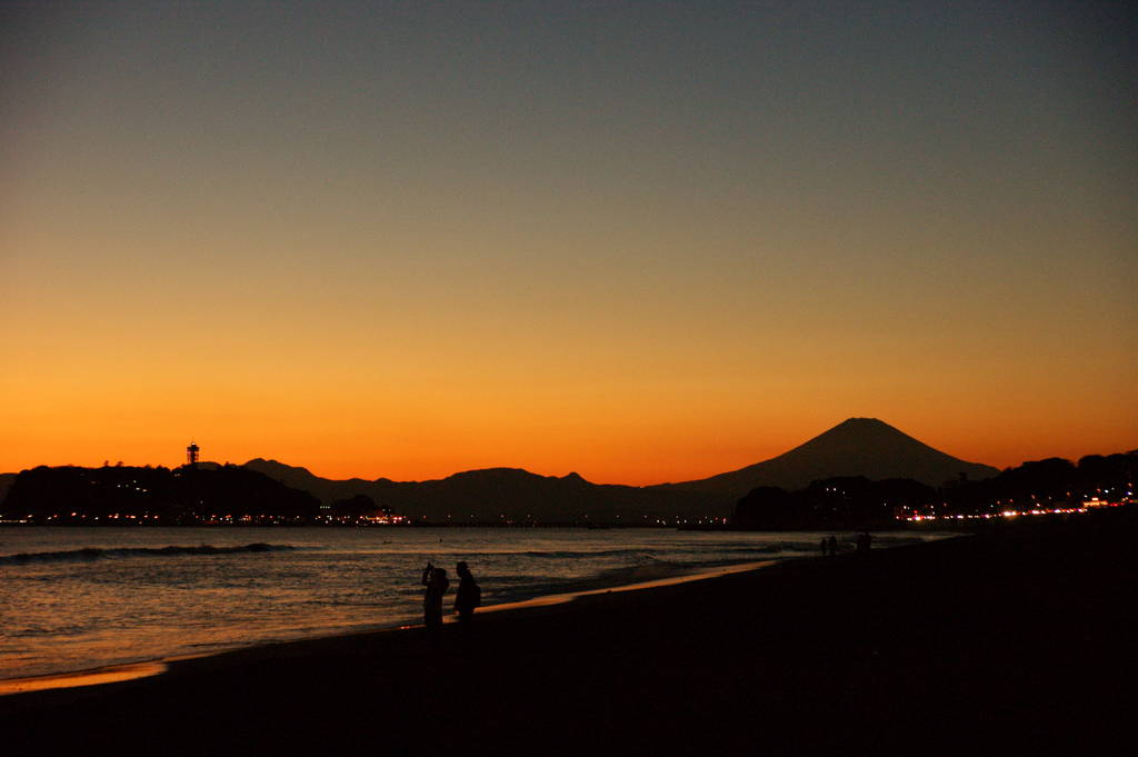 江ノ島と富士山 夕焼けver By Nonnon Id 写真共有サイト Photohito