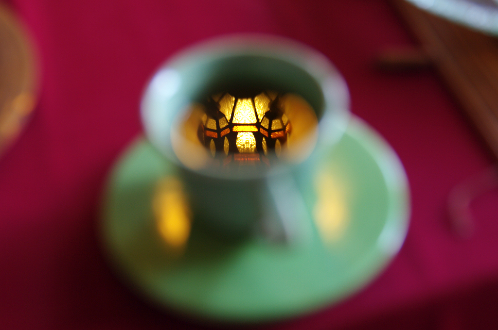 In a cup