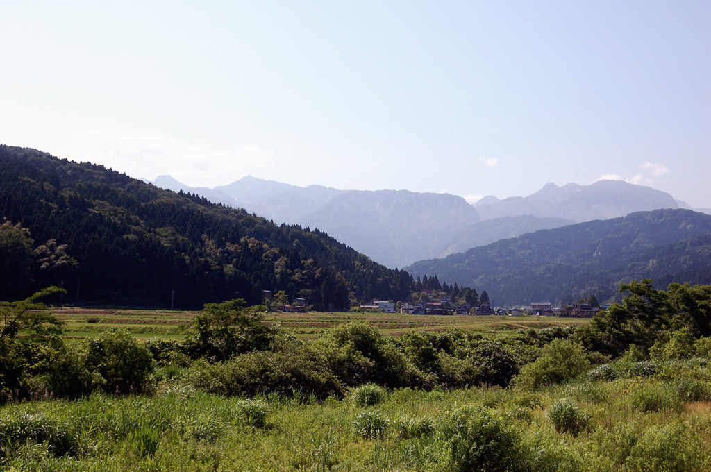 田舎の朝の風景