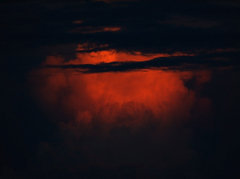 夕焼けの入道雲