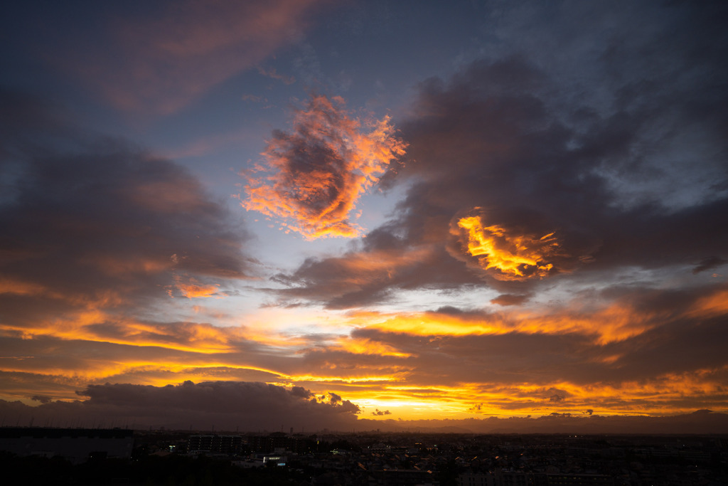 今日の夕日3