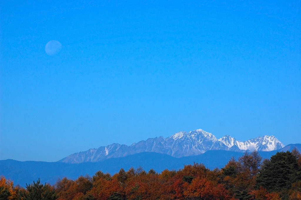 穂高と月