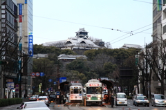 熊本城・路面電車