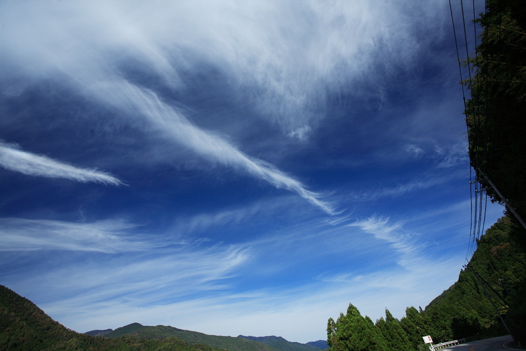白い筋雲