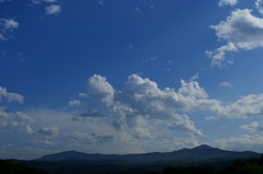 大雨の後の青空