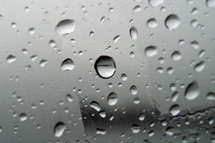 車窓の水滴