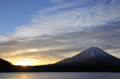 精進湖にて