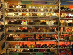 Shoes shop in night market (Khon Ka