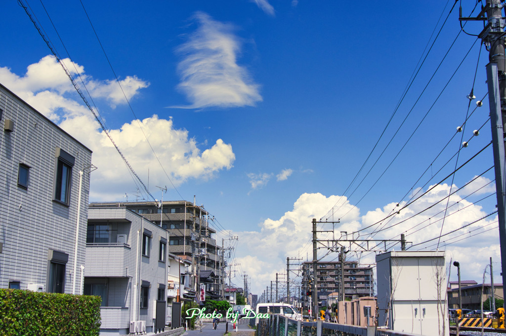 一ノ割から春日部に向かう空