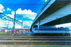 越谷貨物ターミナルに止まるEF66