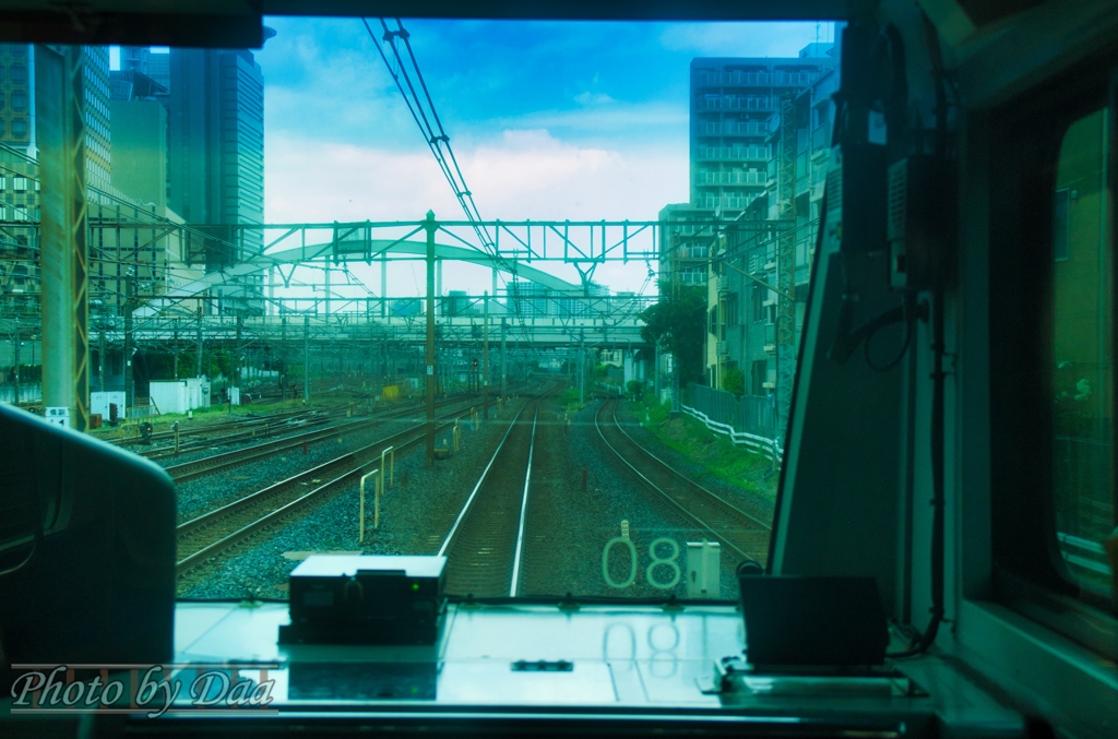 京浜東北線前面車窓