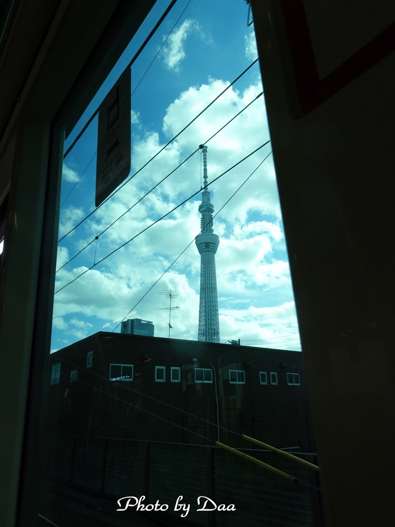 車窓からスカイツリー