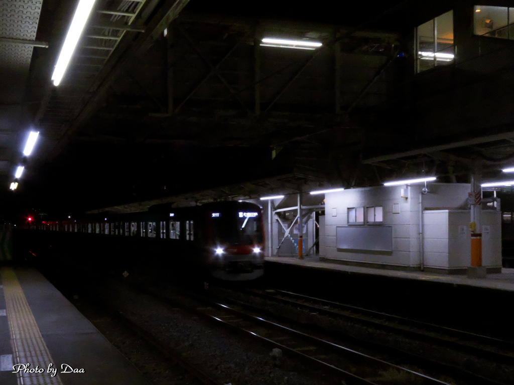 夜の通勤電車