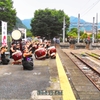 和太鼓で、お出迎え