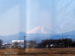 秩父鉄道の車窓から見た富士