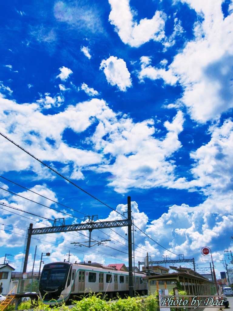 雲に向かって