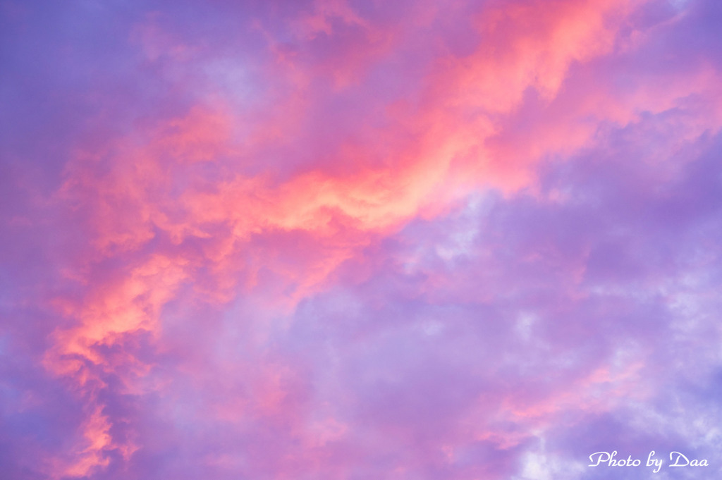 染まる雲
