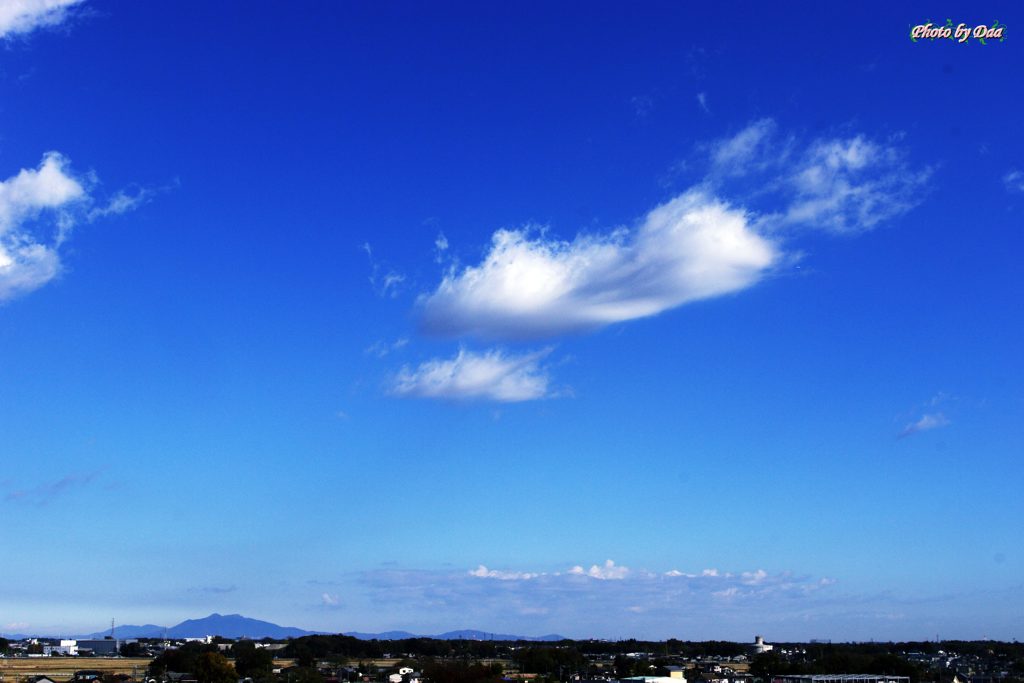 緑の丘から筑波山