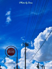 消火栓と雲