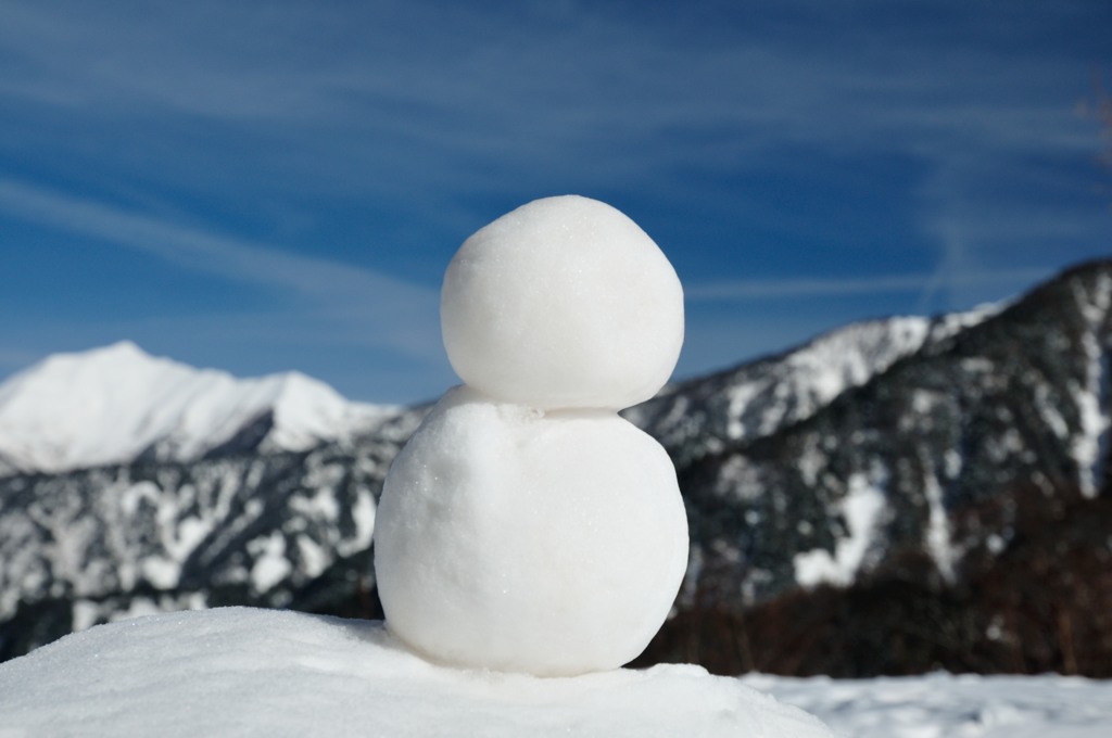 何気ない雪だるまに癒された