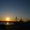 海と夕陽