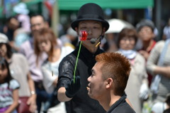 大道芸人の決定的瞬間！