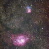 光害地で撮る天体―M20・M8