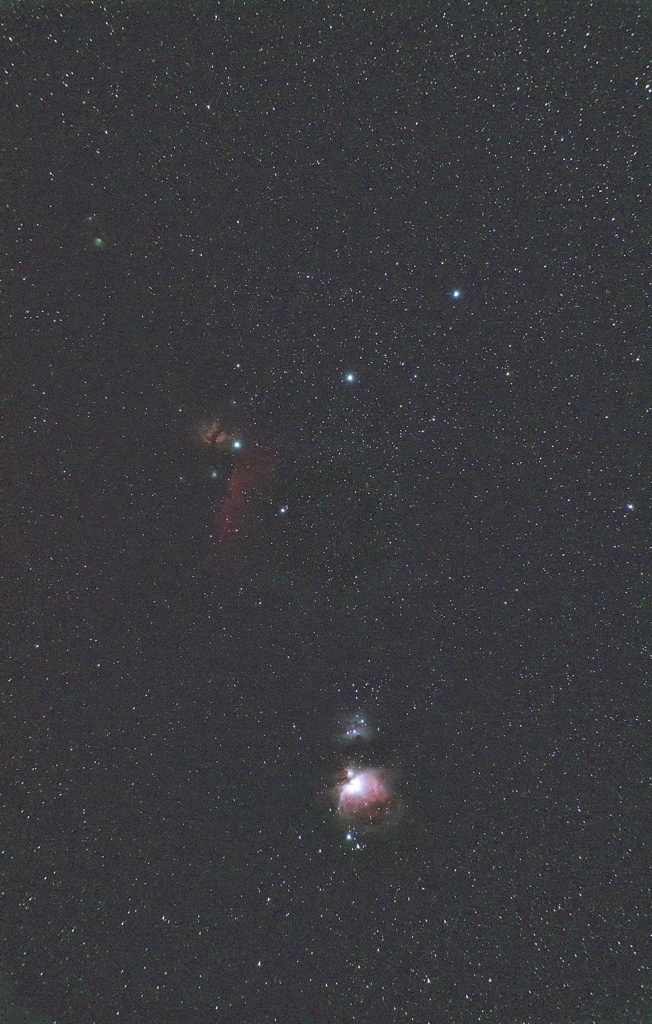 光害地で撮る天体-固定撮影で三つ星～小三つ星を
