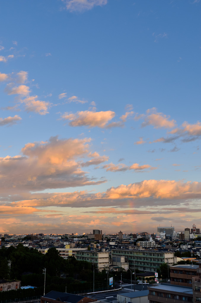 黄金空の虹