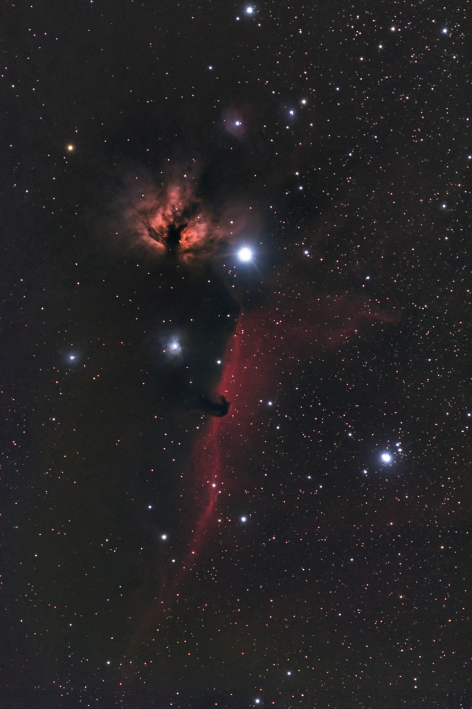 光害地で撮る天体 - 燃木星雲・馬頭星雲