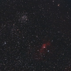 街角 固定撮影－M52とバブル星雲
