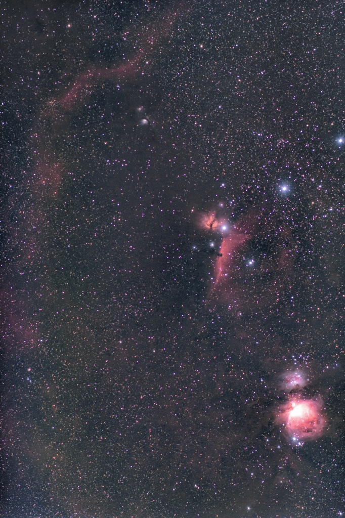 光害地で撮る天体 - バーナードループ～三ツ星～小三つ星