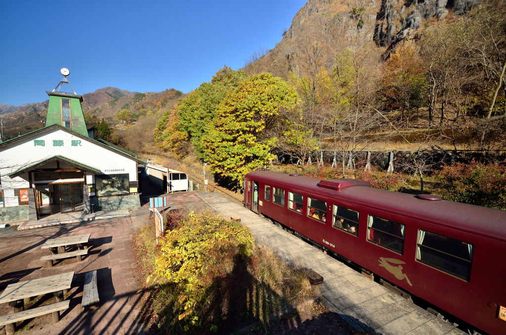 行き止まりの駅・わたらせ渓谷鉄道間藤駅にて③