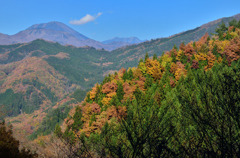 日光粕尾峠よりに日光の山並