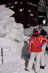 2013さっぽろ雪まつり　雪像製作中①