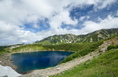 晩夏の立山②未だ残雪残るみくりが池