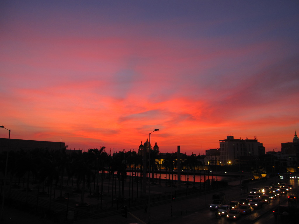 カルタヘナの夕焼け