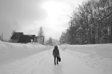 ニセコの雪道