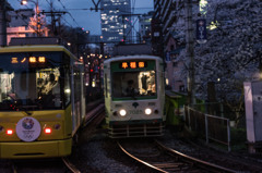 夕暮れの荒川線