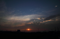 青空と夕焼け