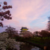 松前城の夕暮れ