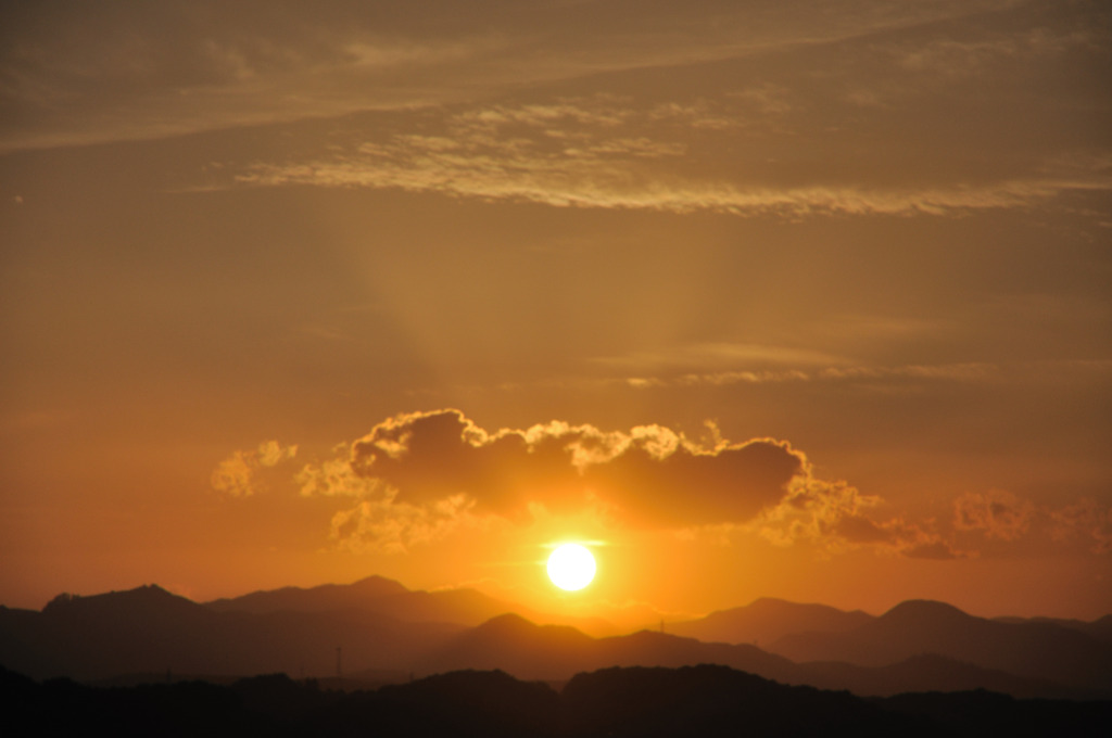 夕日