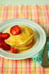  Pancakes with Strawberries