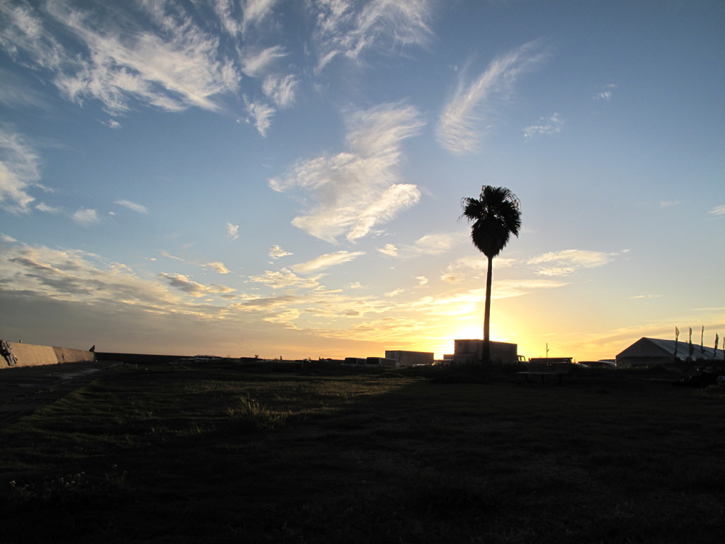 夏の夕日かな