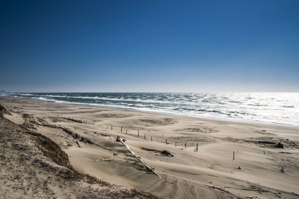 砂嵐の海岸